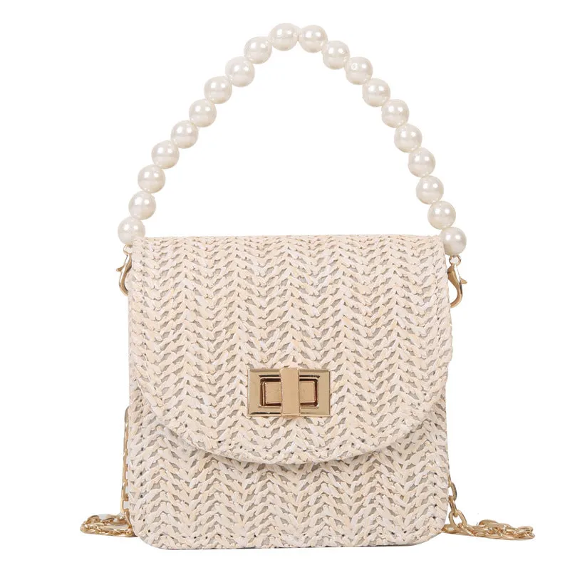 Women's Straw Mini Pouch Fashionable Korean Shoulder Bags