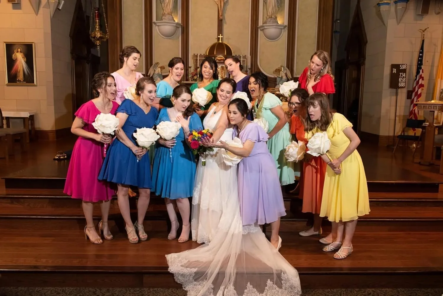Women's V Neck Short Bridesmaid Dresses 2025 Pleated Chiffon Empire Waist Formal Dress with Pockets