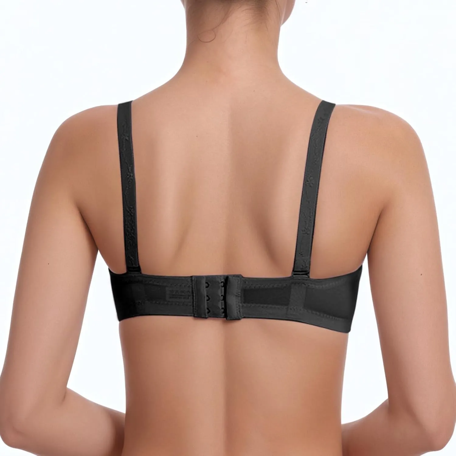 Women's Wirefree Lace Bandeau Bra – Strapless Tube Top Padded Bralette