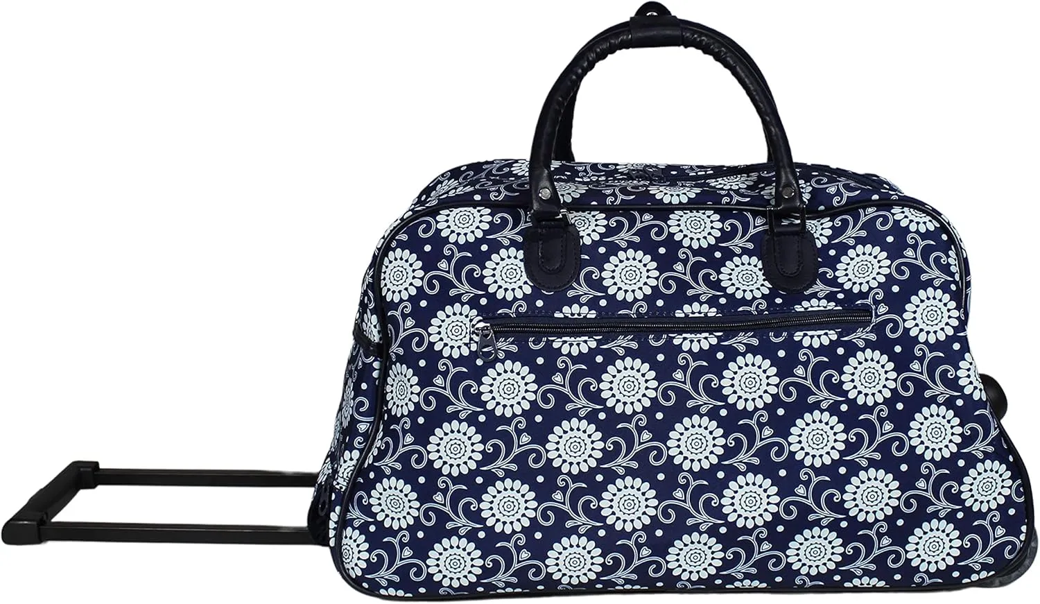 World Traveler Floral Prints 21-inch Carry-on Rolling Duffel Bag