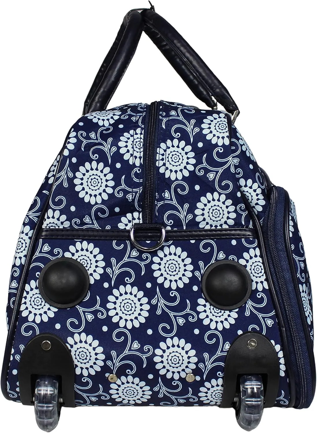 World Traveler Floral Prints 21-inch Carry-on Rolling Duffel Bag