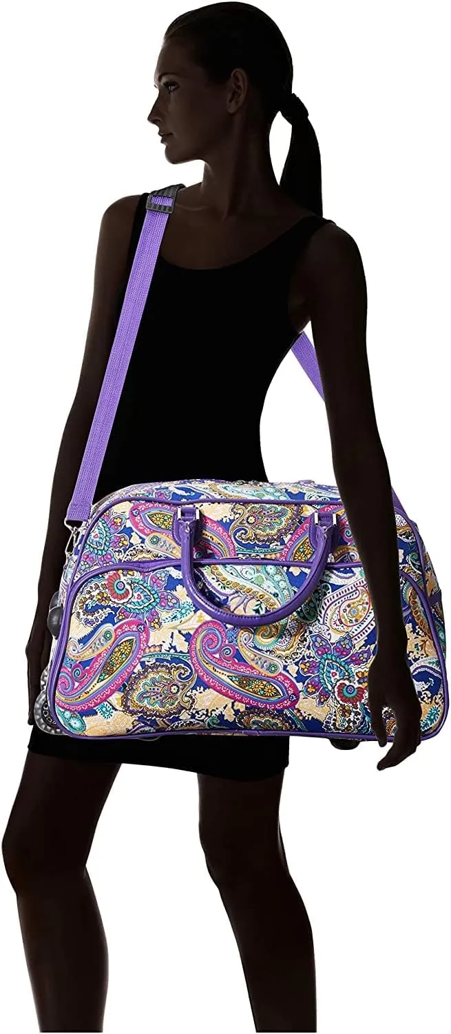 World Traveler Floral Prints 21-inch Carry-on Rolling Duffel Bag