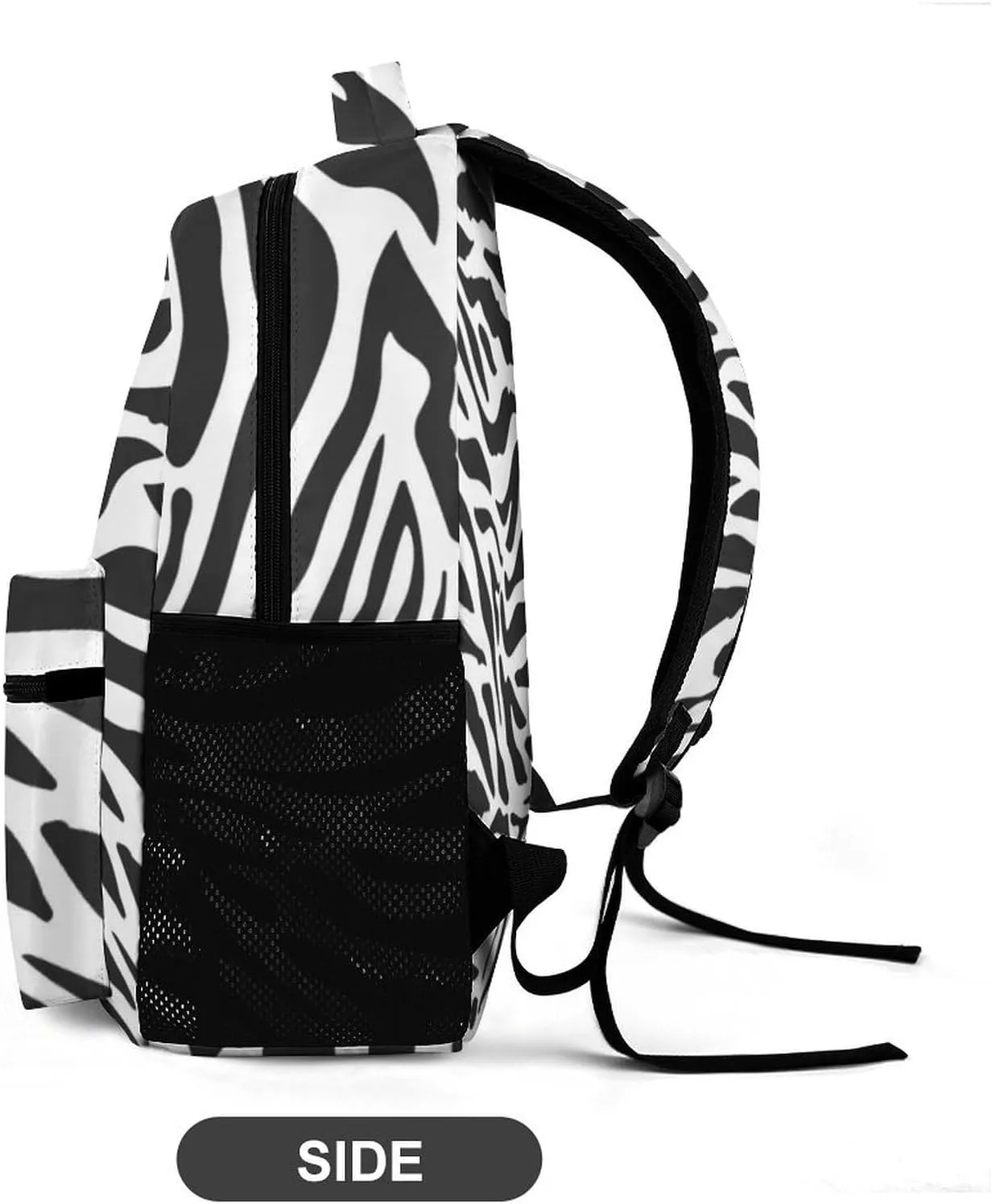Zebra Backpack for Kids Girls Boys School, 16 Inches Cute Zebras Theme Bookbag, Adjustable, Lightweight, Large Capacity, Colorful Daily Casual Backpacks