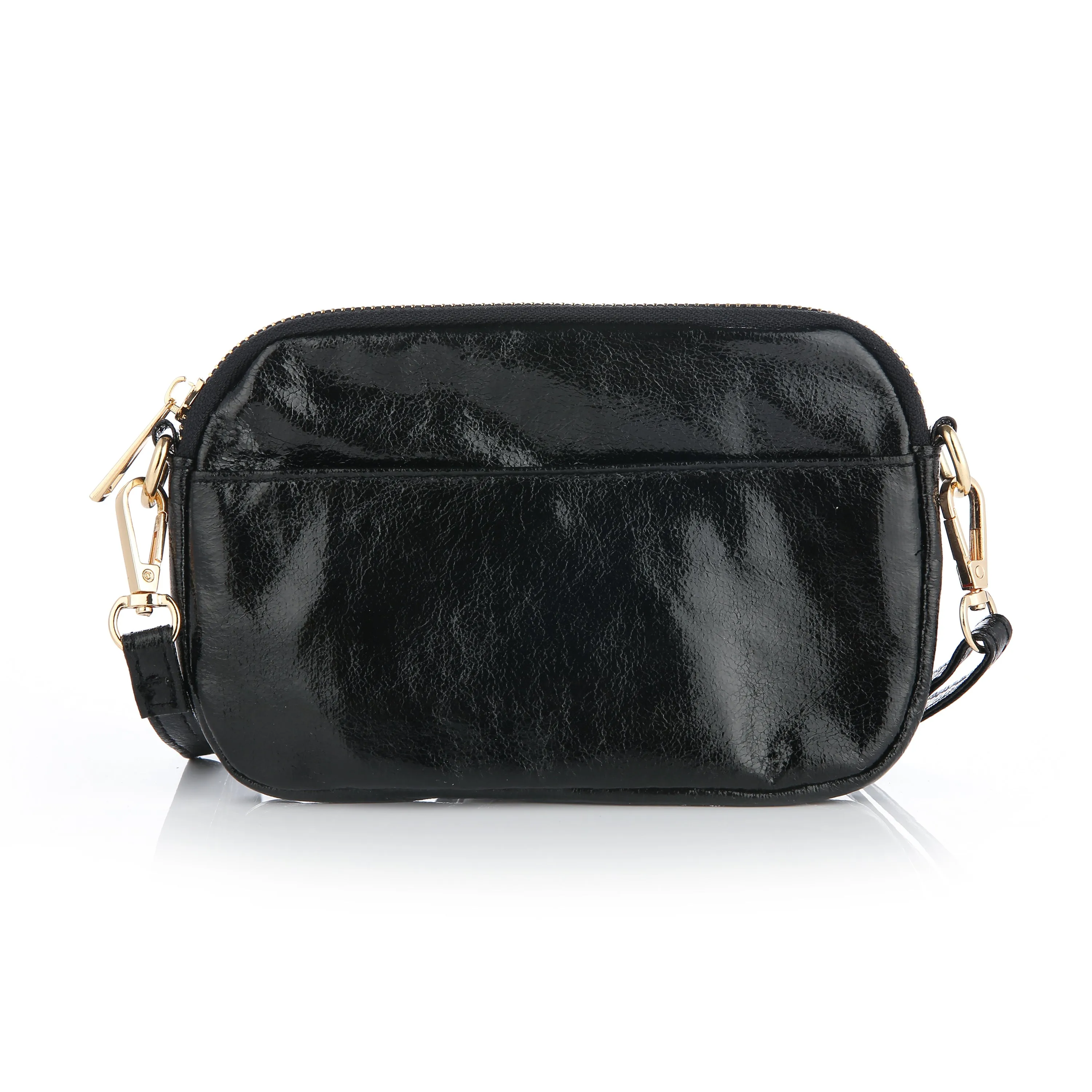 Zwart Stijlvol Metallic Tasje (18x13 cm) – Het Perfecte Cadeau voor de Feestdagen